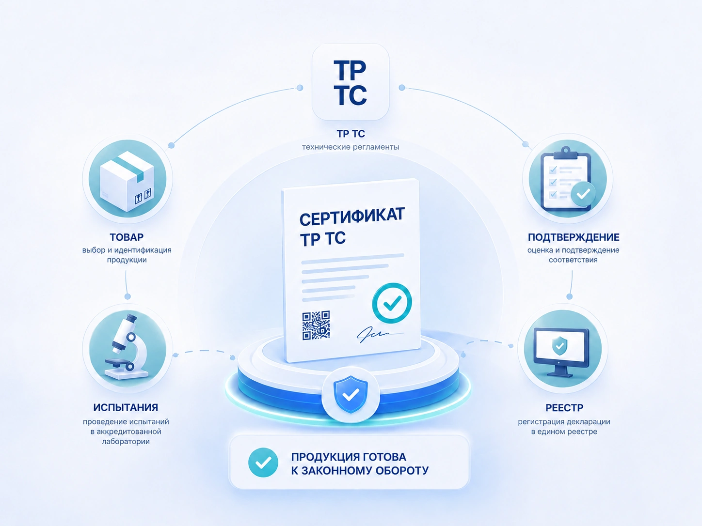 Схема оформления сертификата соответствия ТР ТС