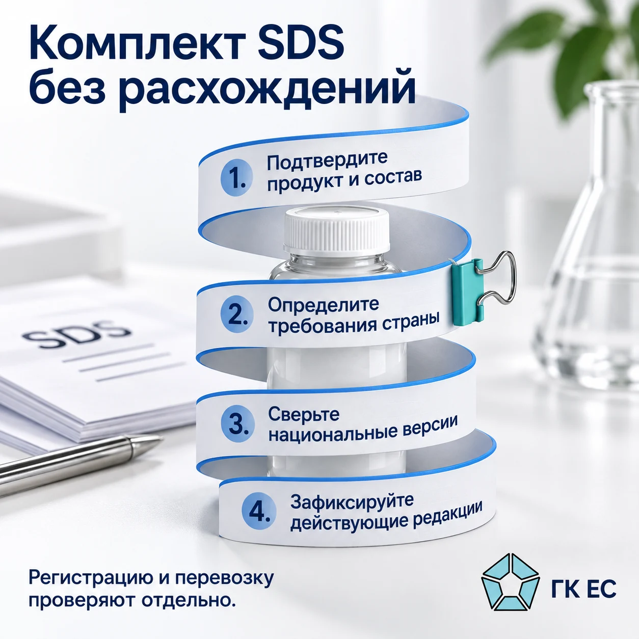 Четыре этапа согласования комплекта SDS для экспорта