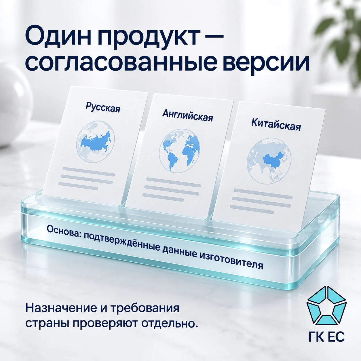 Русская, английская и китайская версии на общей подтверждённой основе